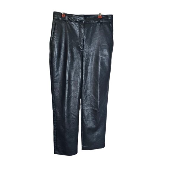 Aritzia Babaton Black Faux Leather Cropped Pants - Picture 3 of 11